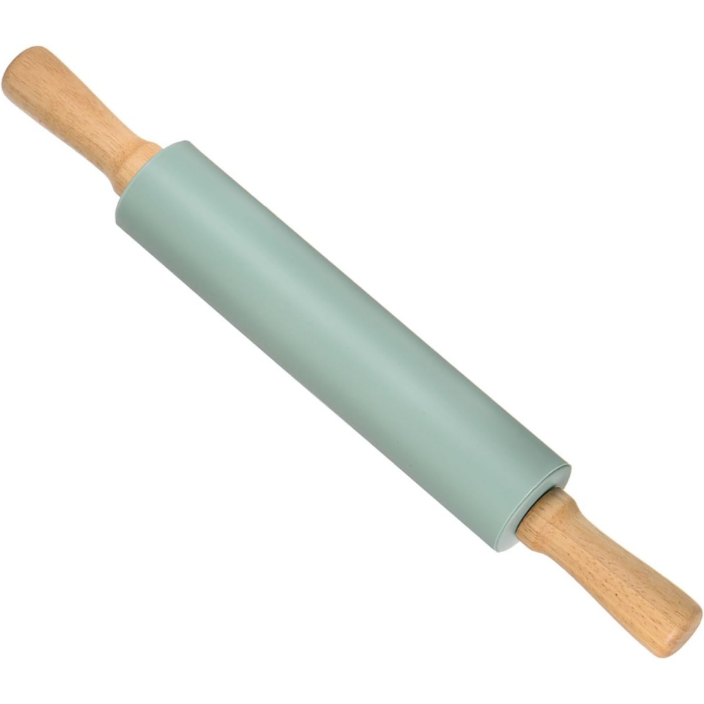 Kitchen Roller Baking - Penggulung Adonan Silikon Anti Lengket Gagang