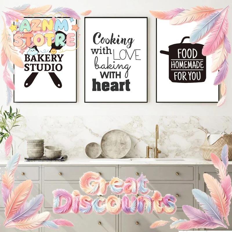 Kitchen Baking Quotes - Seni Dinding dan Poster Kutipan Dapur