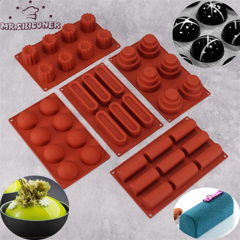 Kitchen Baking Store - Cetakan silikon bulat setengah bola 3D,
