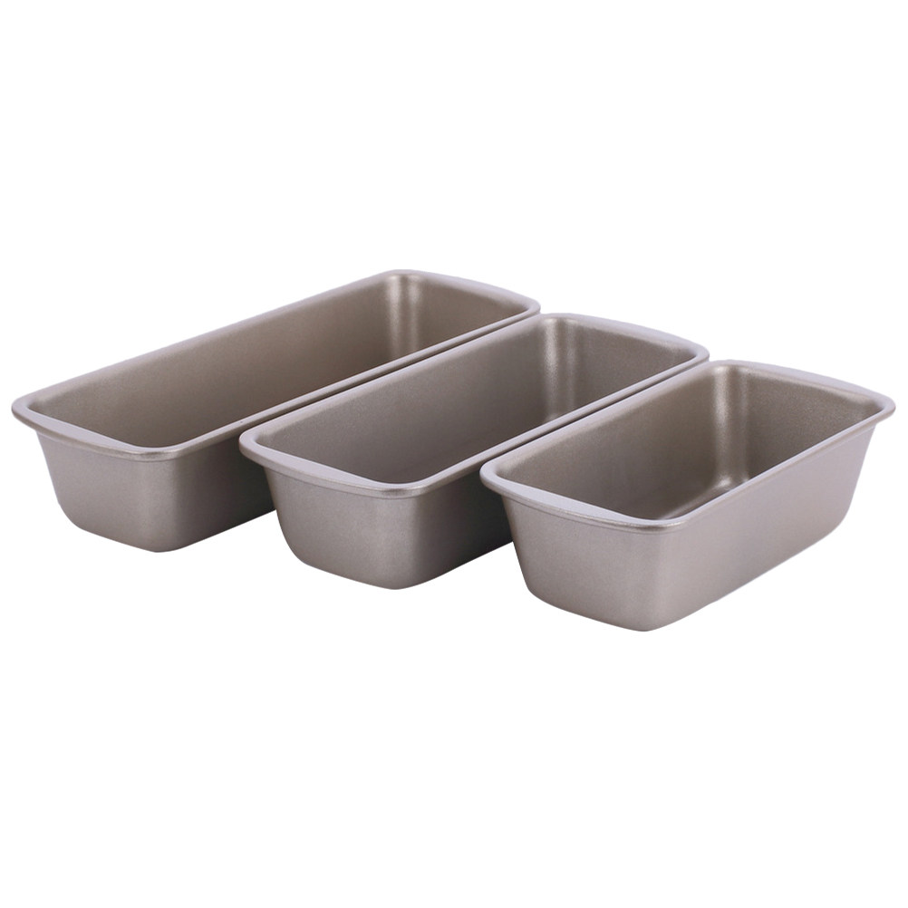 Kitchen Baking Pans - 3Pcs Loyang Roti Persegi Panjang Baja
