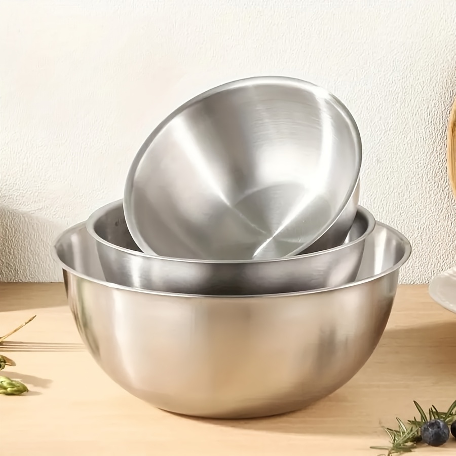Kitchen Baking Store - 3 Buah Set Mangkuk Salad Baja