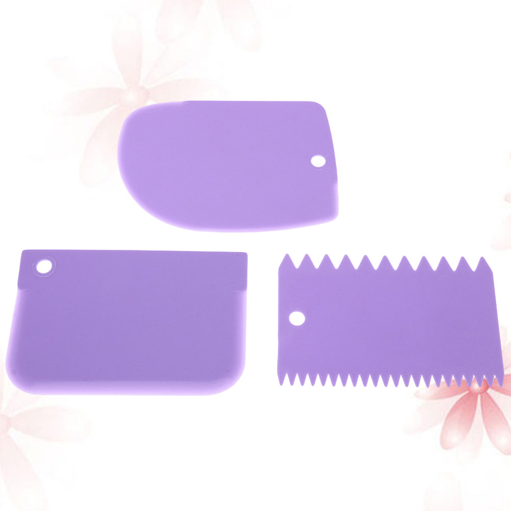 Dough Scraper Curved - 3Pcs Pengikis Adonan Lengkung Datar Sisir