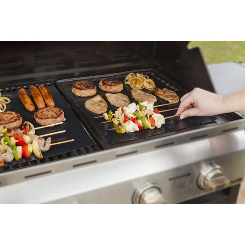 Alas panggang BBQ anti lengket - Super Kitchen Baking Mat ulasan dan harga