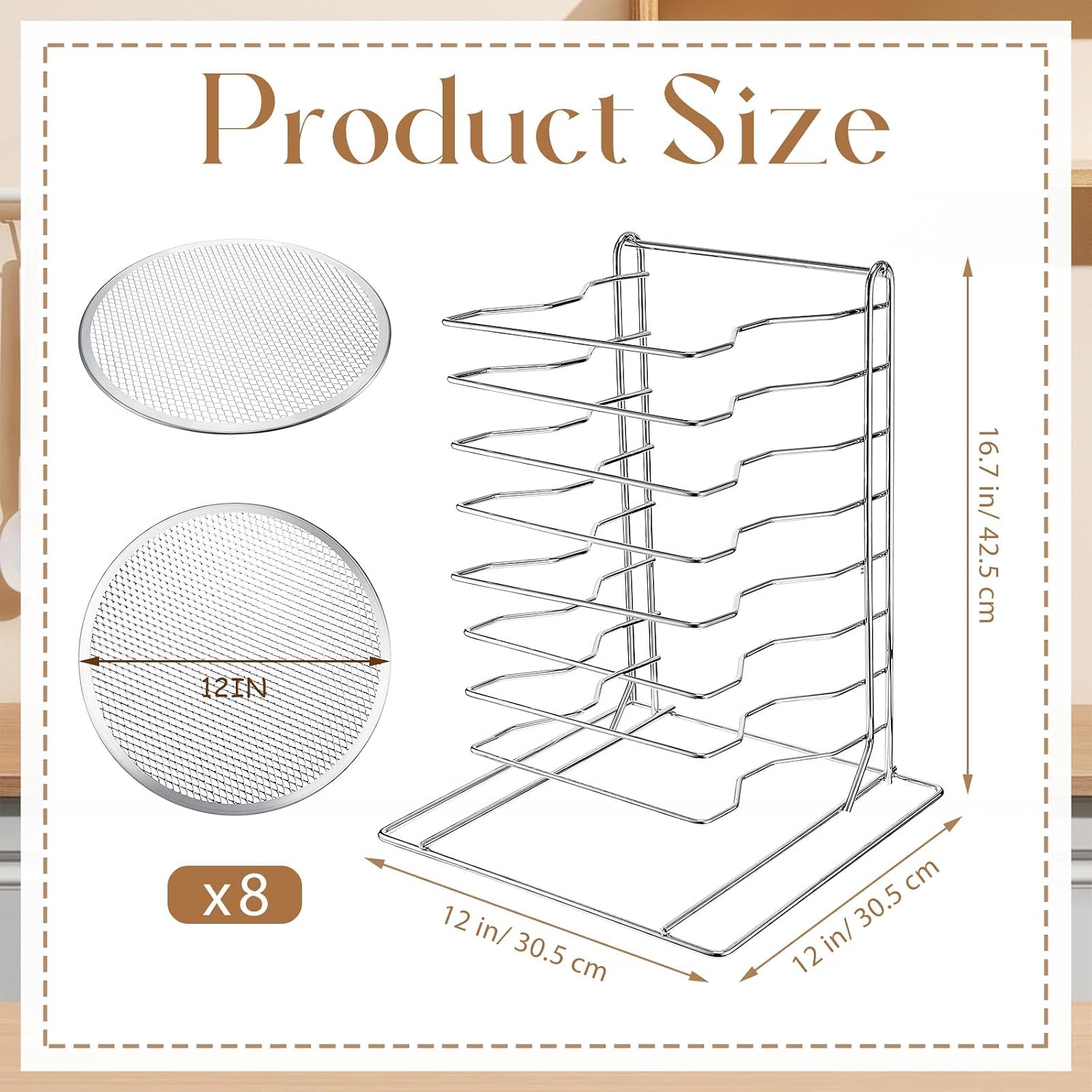 Rak Pizza 8 Tingkat Dengan 8 L - Kitchen Baking Pan Set ulasan dan harga