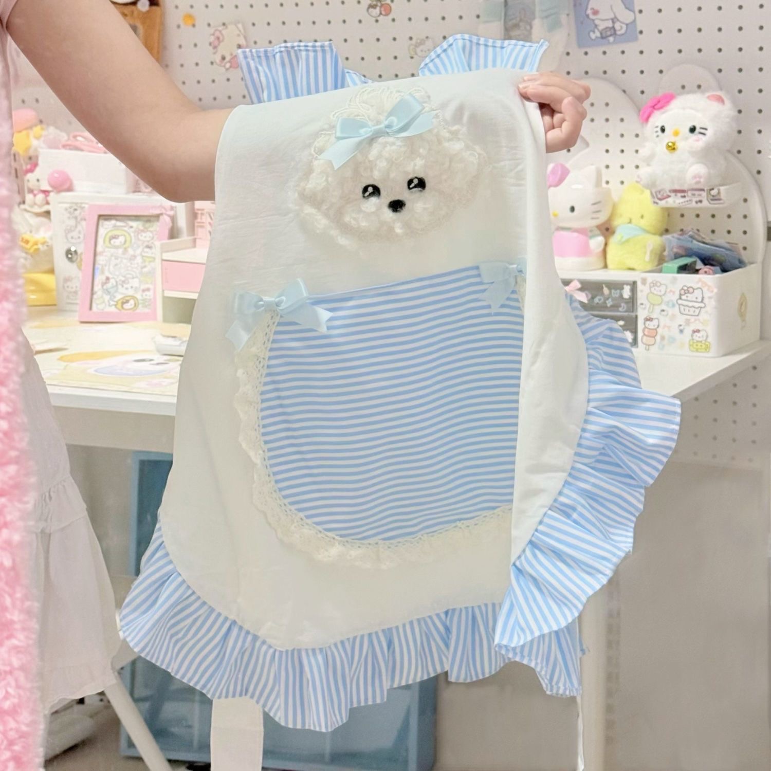 1pc Celemek Bergaris Lucu Gaya - Kitchen Baking Must Haves ulasan dan harga