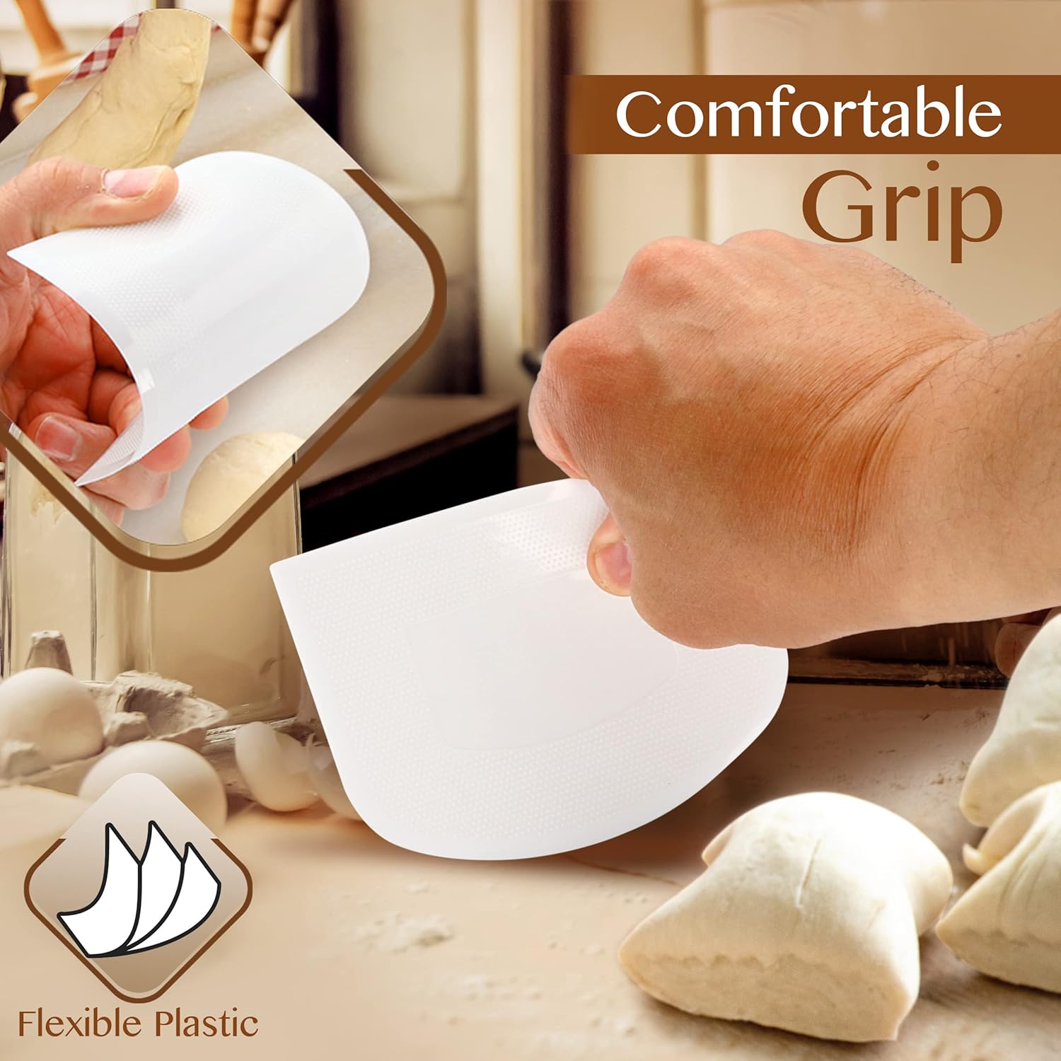 Pengikis Mangkuk Putih Perajan - Dough Scraper Curved ulasan dan harga