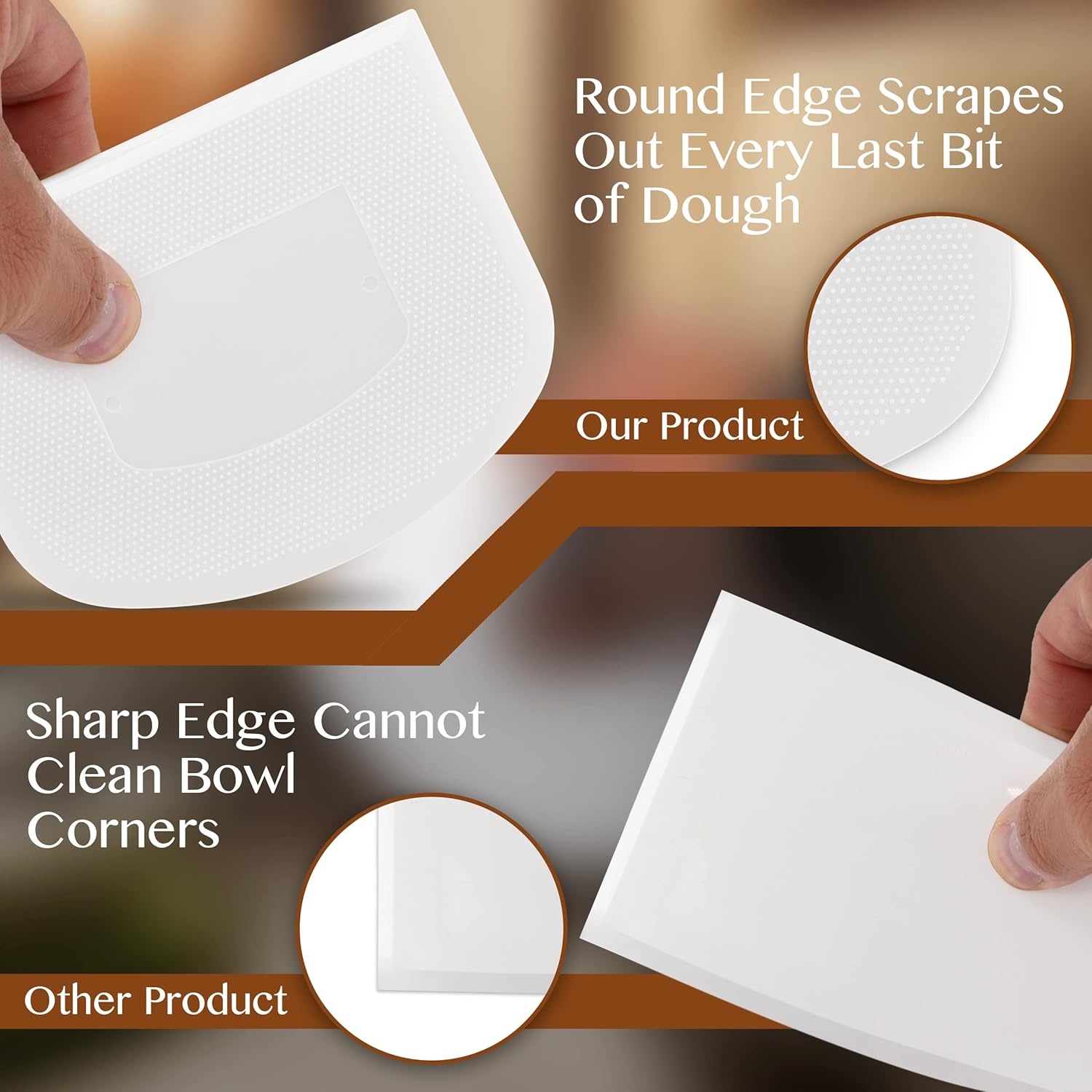 Pengikis Mangkuk Putih Perajan - Dough Scraper Curved ulasan dan harga
