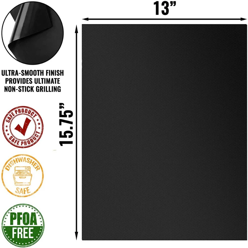 5 Buah Kotak 33X40X0.2Mm BBQ B - Super Kitchen Baking Mat ulasan dan harga