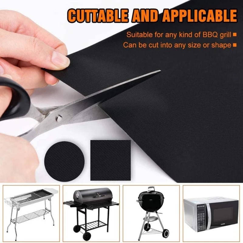 5 Buah Kotak 33X40X0.2Mm BBQ B - Super Kitchen Baking Mat ulasan dan harga