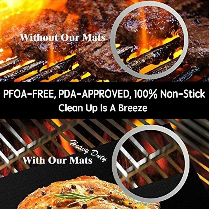 5 Buah Kotak 33X40X0.2Mm BBQ B - Super Kitchen Baking Mat ulasan dan harga