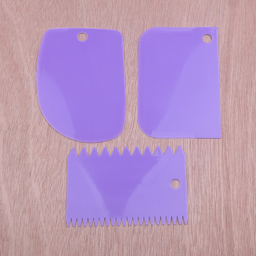 3Pcs Pengikis Adonan Plastik S - Dough Scraper Curved ulasan dan harga