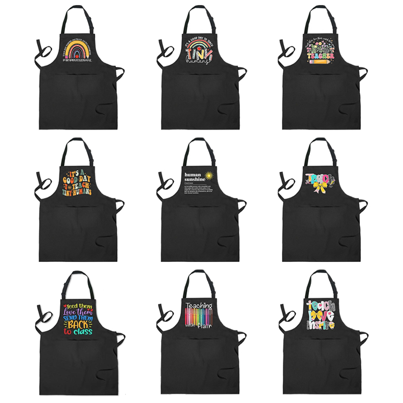 Celemek Hitam dengan Saku Beri - Kitchen Baking Quotes ulasan dan harga