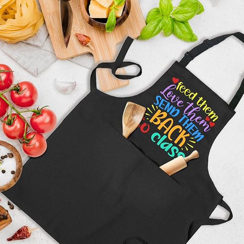 Celemek Hitam dengan Saku Beri - Kitchen Baking Quotes ulasan dan harga