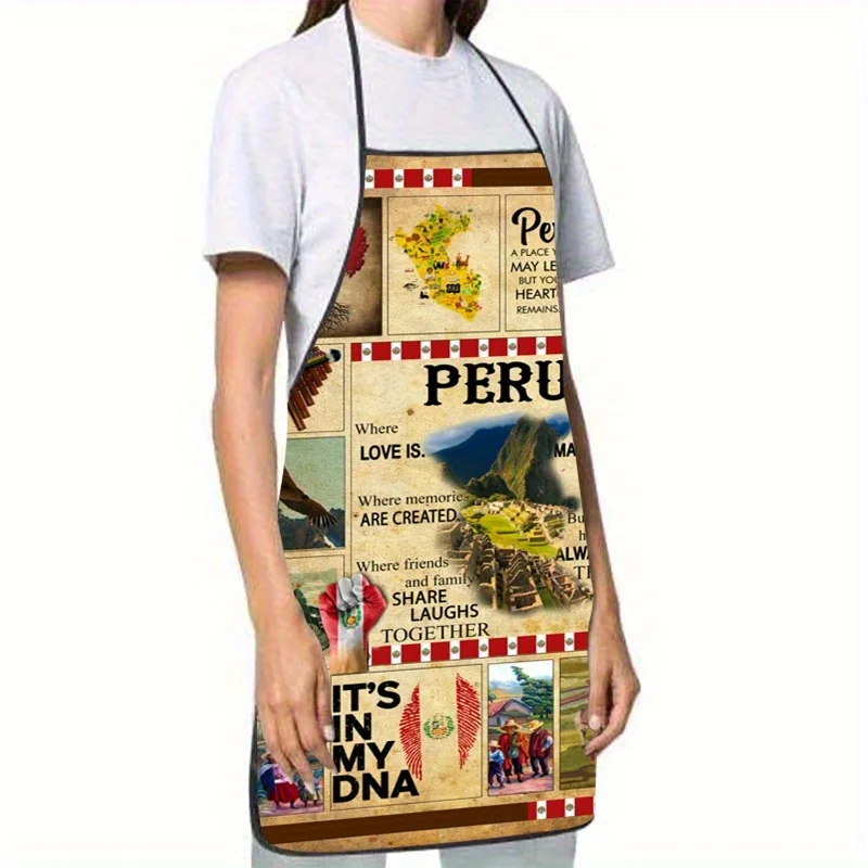 1pc Celemek Cetak Kolase Kutip - Kitchen Baking Quotes ulasan dan harga
