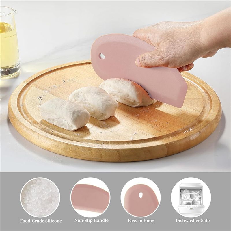 ABAH-Pengikis Mangkuk Silikon  - Dough Scraper Curved ulasan dan harga