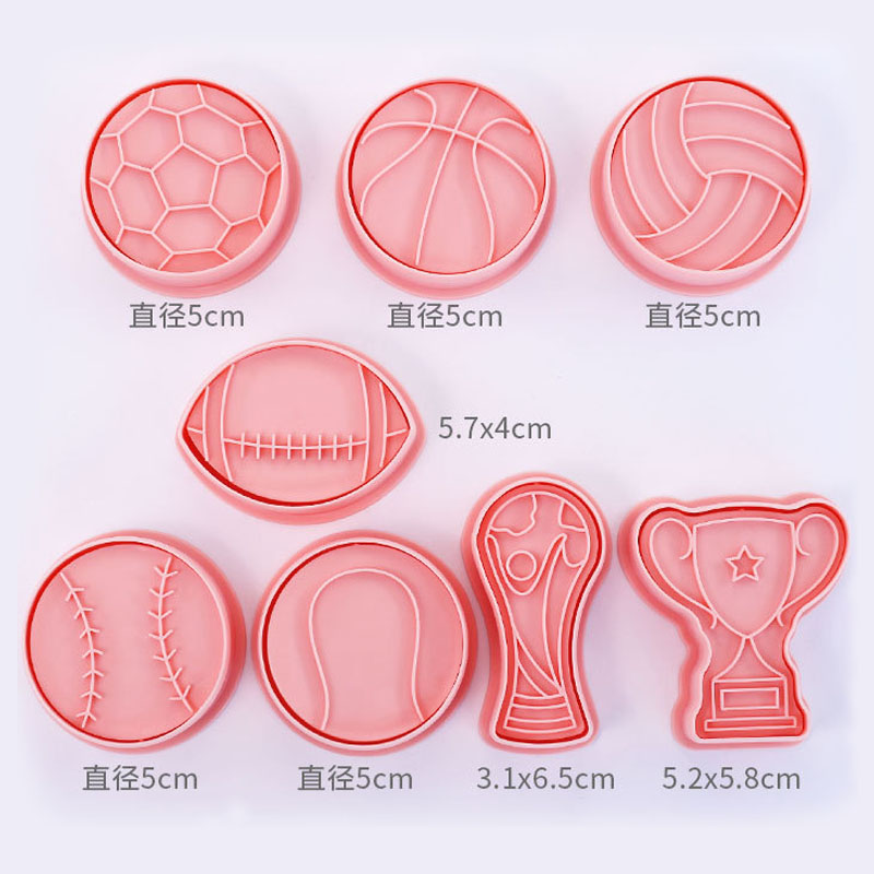 8 Buah/Set Tema Olahraga Pemot - Kitchen Equipment For Baking ulasan dan harga
