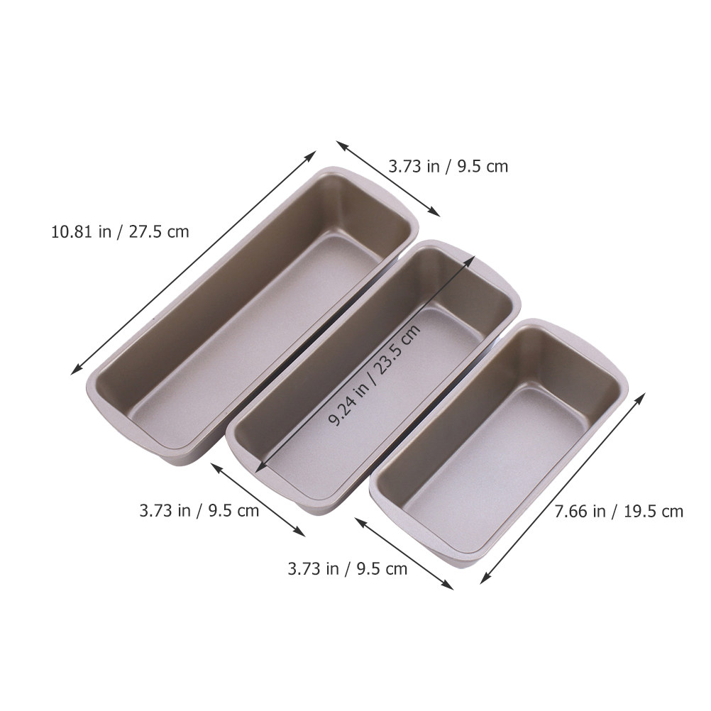 3Pcs Loyang Roti Persegi Panja - Kitchen Baking Pans ulasan dan harga