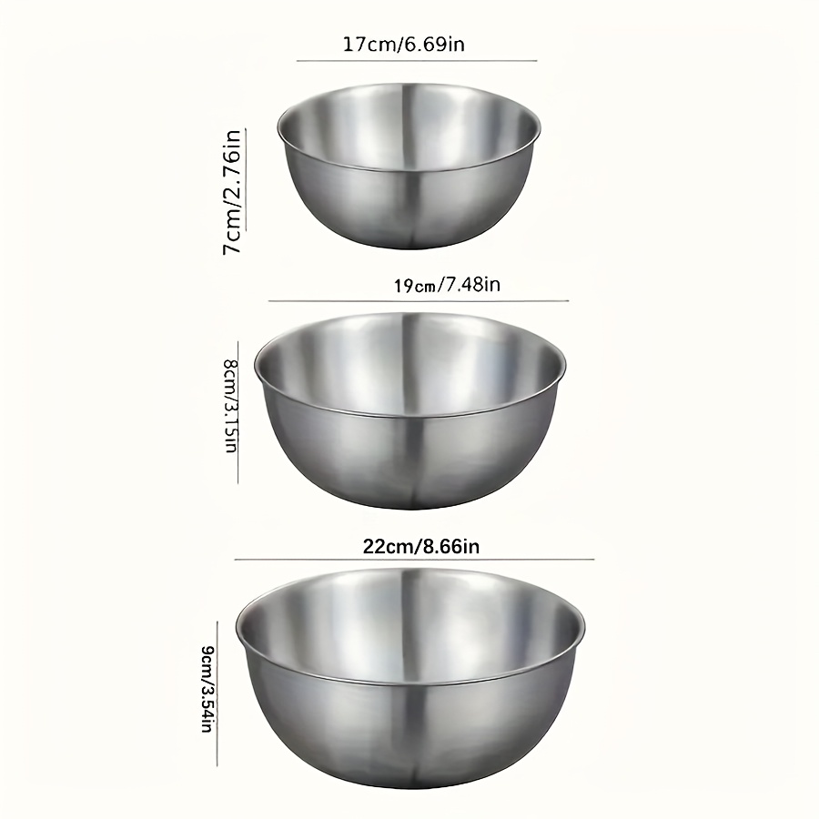 3 Buah Set Mangkuk Salad Baja  - Kitchen Baking Store ulasan dan harga