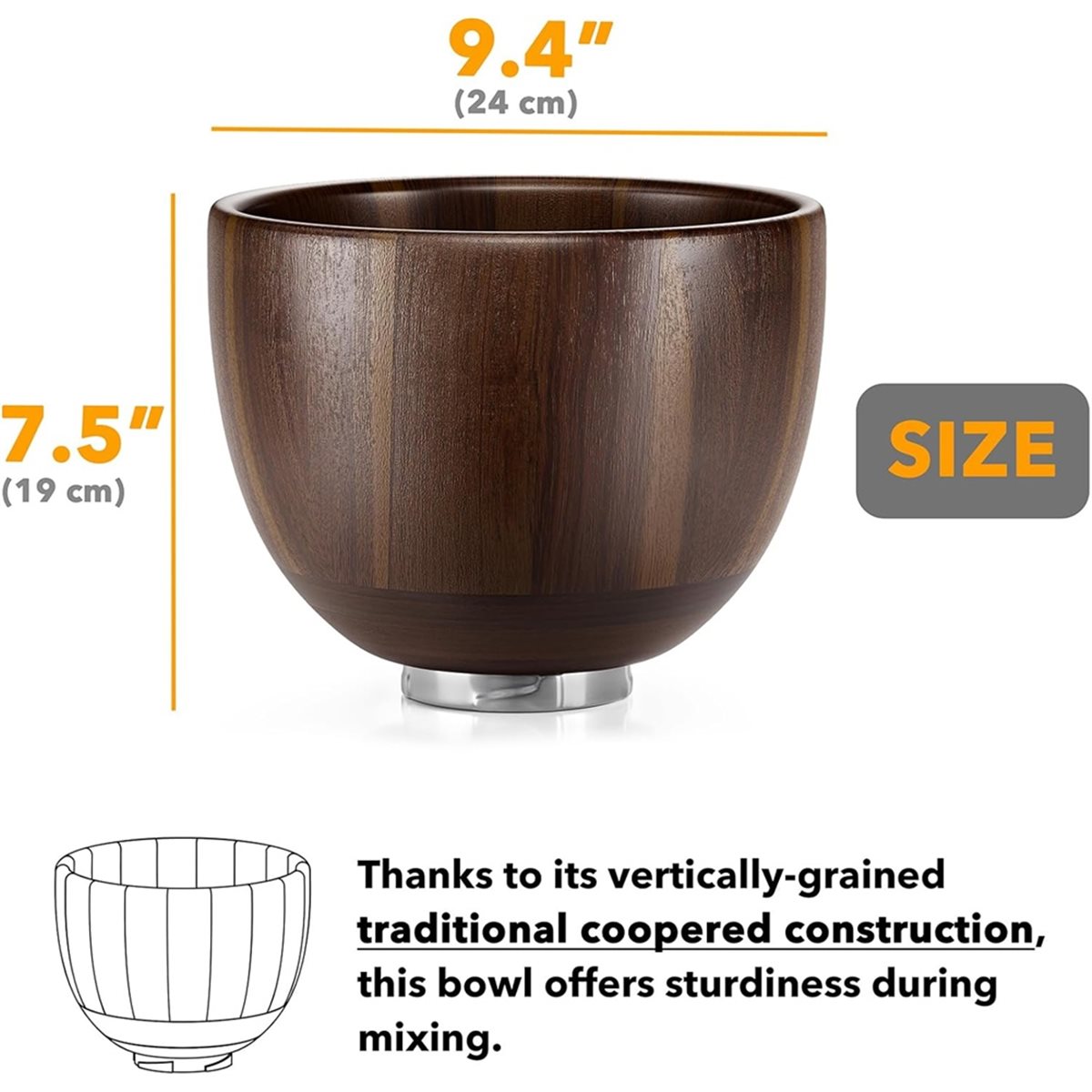 (A25M) Mangkuk Pengaduk Kayu - - Stand Mixer Bowl ulasan dan harga