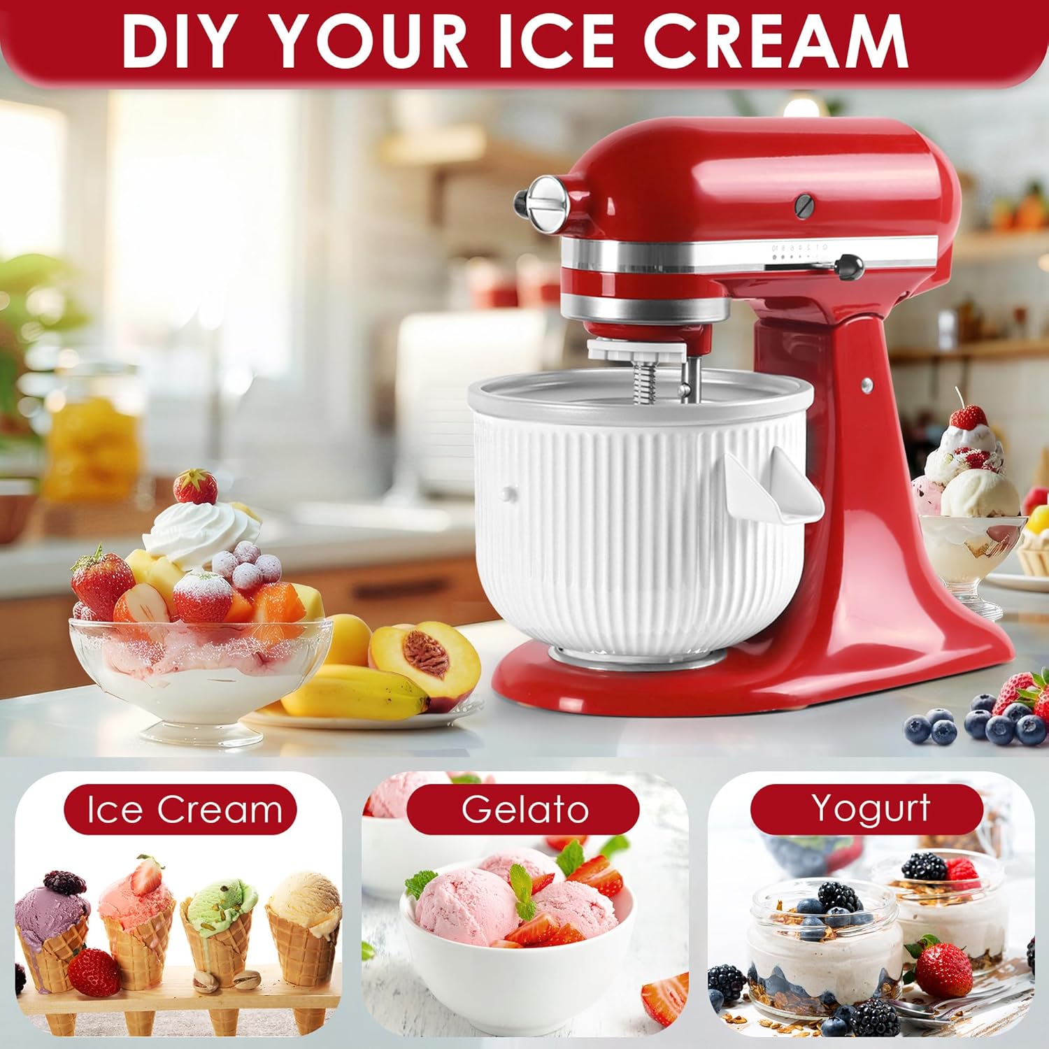 Perlengkapan Pembuat Es Krim u - Stand Mixer Bowl ulasan dan harga