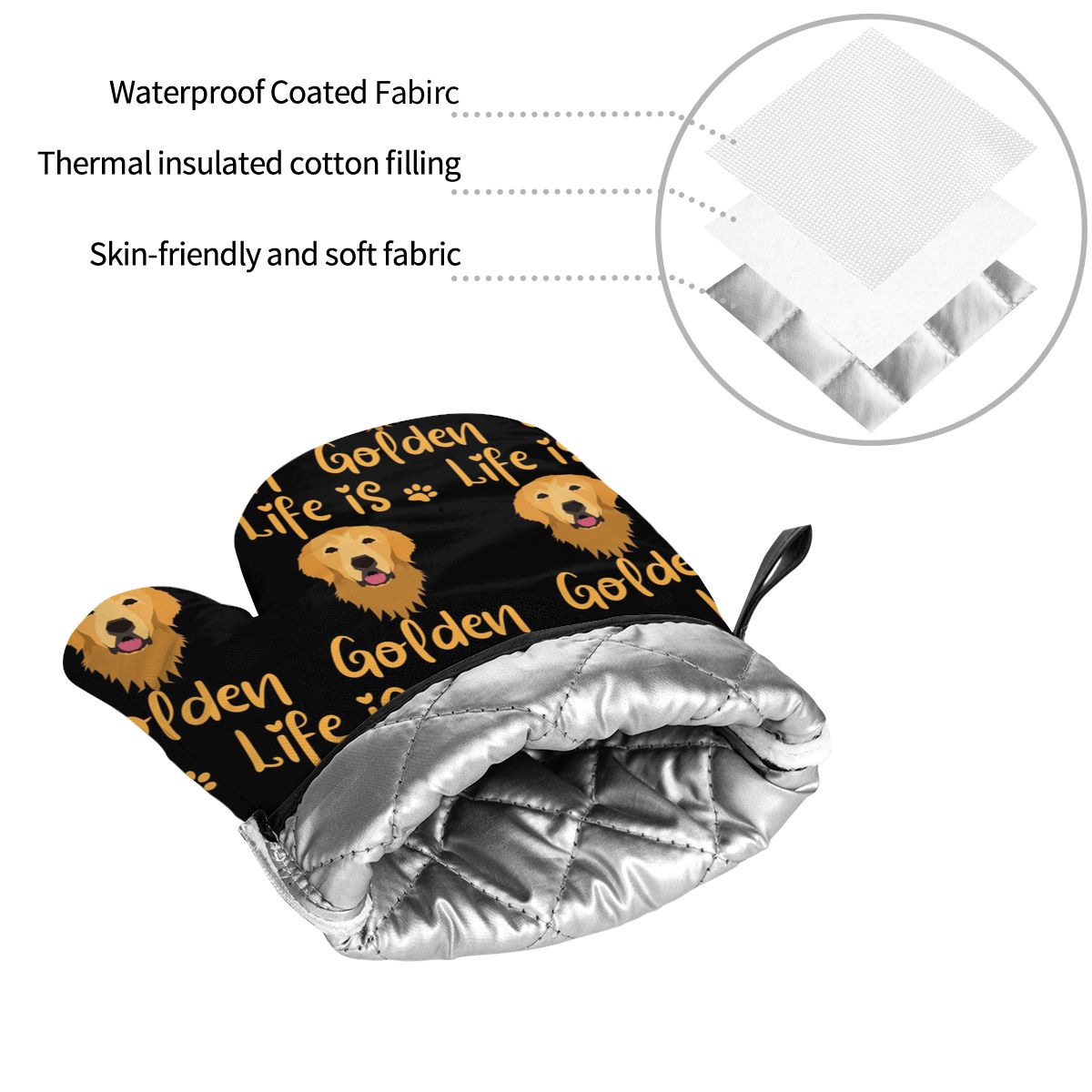 GOLDEN RETRIEVER Quote Sarung  - Kitchen Baking Quotes ulasan dan harga