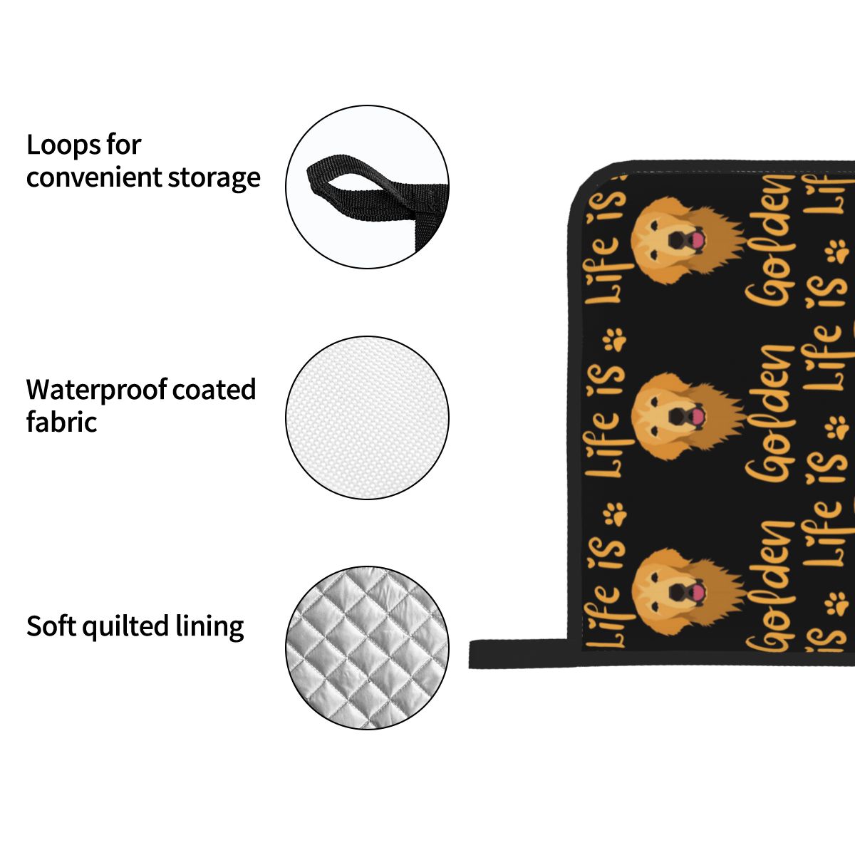 GOLDEN RETRIEVER Quote Sarung  - Kitchen Baking Quotes ulasan dan harga
