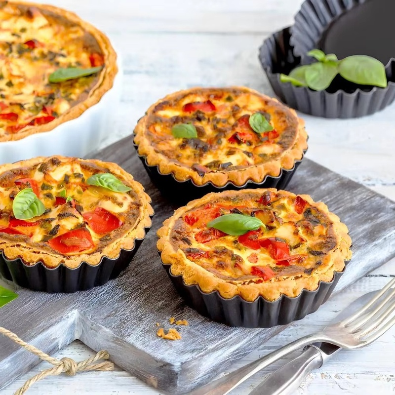 1pc Loyang Tart Beralur dengan - Kitchen Baking Pans ulasan dan harga